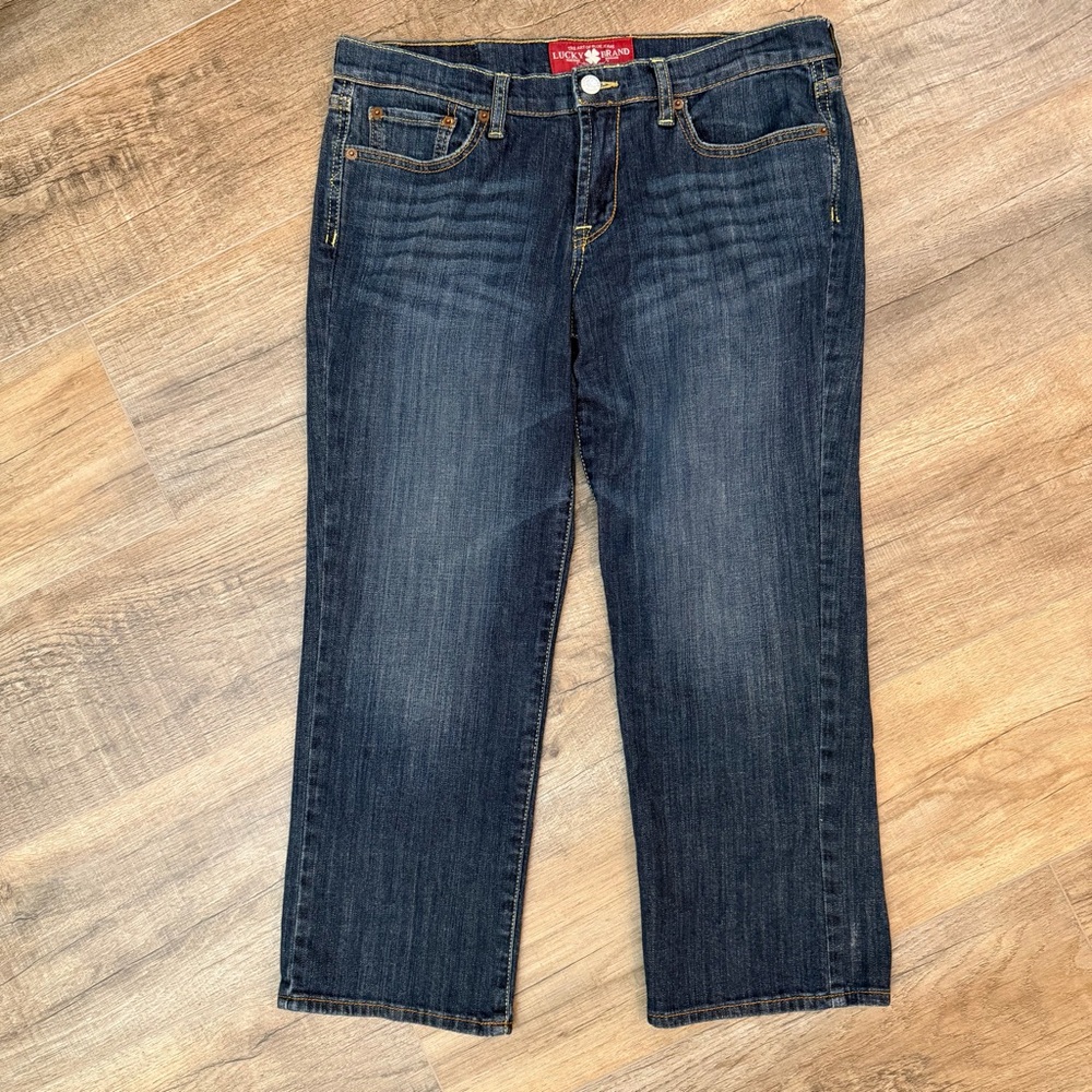 Lucky‎ Brand Sweet N Low Crop Womens 10/30 Dark Wash Jeans Capris Y2K Low Rise